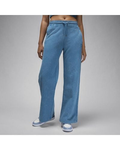 Nike Jordan Flight Fleece Open-hem Trousers Polyester - Blue