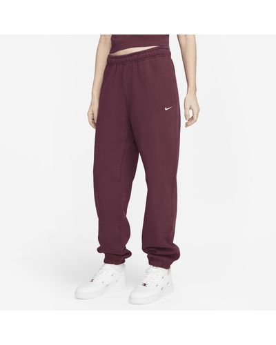 Nike Pantaloni in fleece solo swoosh - Rosso