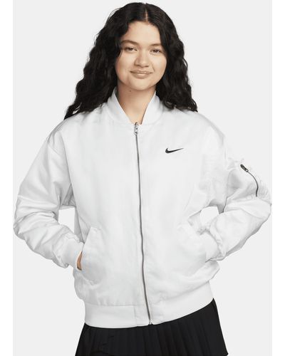 Nike Sportswear Reversible Varsity Bomber Jacket - White