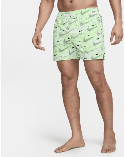 Nike Swim Flock 5" Volley Shorts - Green