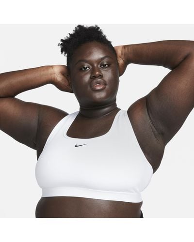 Nike Swoosh Light Support Non-padded Sports Bra (plus Size) - Brown