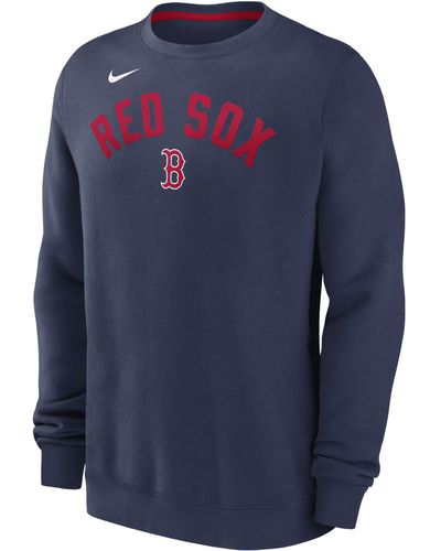 Nike Boston Red Sox Classic Mlb Pullover Crew - Blue