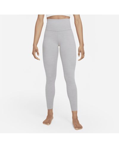Nike Yoga Dri-fit Luxe High-waisted 7/8 Infinalon Leggings - Gray