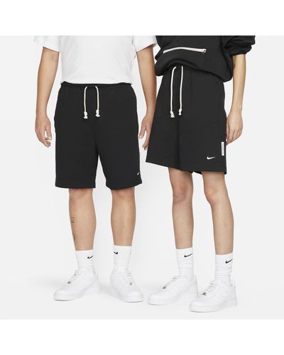 Nike Dri-fit Standard Issue 8" French Terry Basketball Shorts - Black