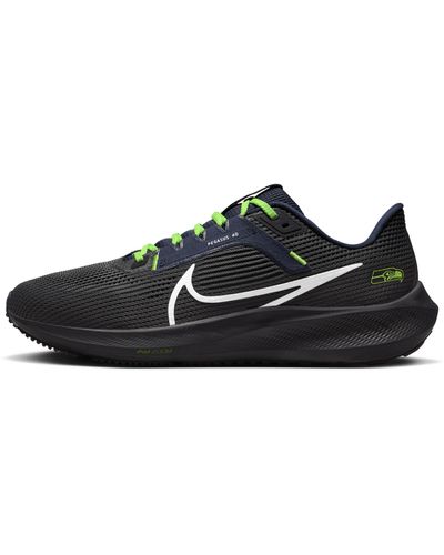 Nike Pegasus 40 (nfl Seattle Seahawks) Road Running Shoes - Black