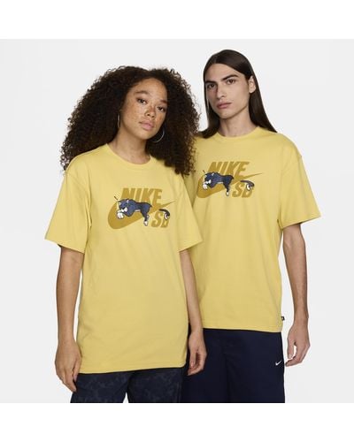 Nike Sb Skate-t-shirt Cotton - Yellow