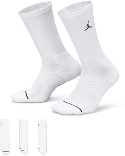 Nike Jordan Everyday Crew Socks (3 Pairs) Polyester - White
