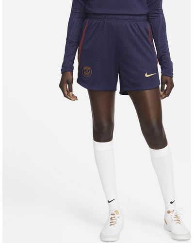 Nike Paris Saint-germain Strike Dri-fit Knit Football Shorts Polyester - Blue