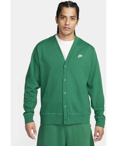 Nike Club Knit Fairway Cardigan - Green