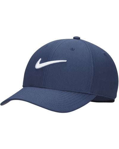 Nike Dri-fit Club Structured Swoosh Cap - Blue