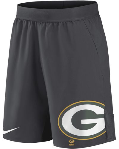 Nike Dri-fit Stretch (nfl Green Bay Packers) Shorts - Gray