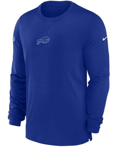 Nike Buffalo Bills Sideline Men's Dri-fit Nfl Long-sleeve Top - Blue
