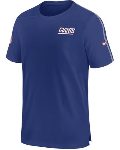 Nike New York Giants Sideline Coach Dri-fit Nfl Top - Blue