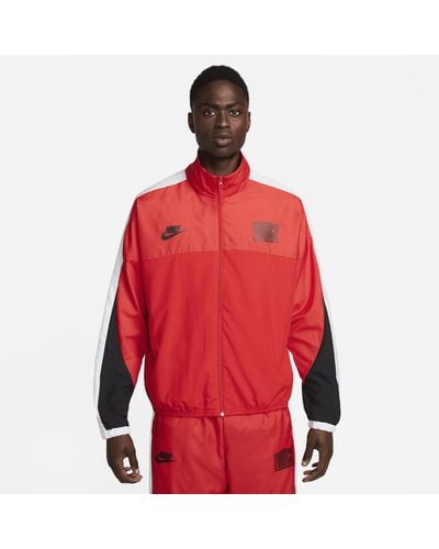 Nike Starting 5 Basketball Jacket 50% Recycled Polyester - Red