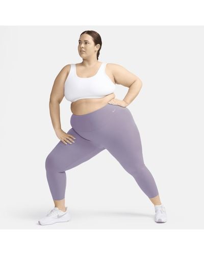 Nike Zenvy Gentle-support High-waisted 7/8 Leggings (plus Size) - Purple