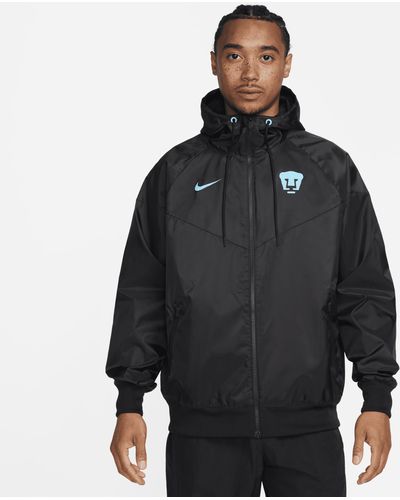 Nike Pumas Unam Sport Essentials Windrunner Third Soccer Hooded Woven Jacket - Black