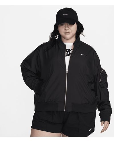 Nike Sportswear Essential Oversized Bomber Jacket (plus Size) - Black