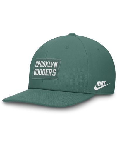 Nike Brooklyn Dodgers Bicoastal Pro Dri-fit Mlb Adjustable Hat - Green