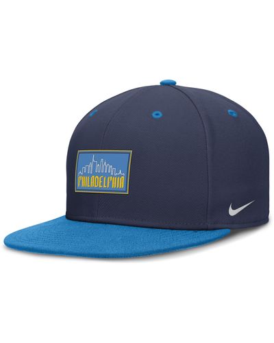 Nike Philadelphia Phillies City Connect True Dri-fit Mlb Fitted Hat - Blue