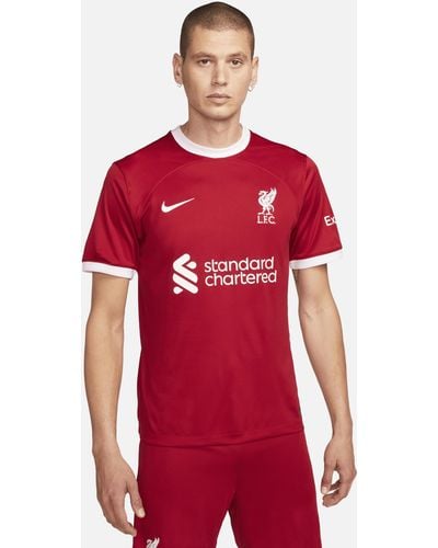 Nike Liverpool F.c. 2023/24 Stadium Home Dri-fit Football Shirt 50% Recycled Polyester - Red