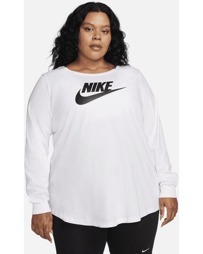 Nike Sportswear Club Long-sleeve T-shirt (plus Size) - White