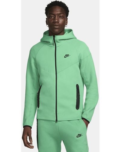 Nike Sportswear Tech Fleece Windrunner Full-zip Hoodie 50% Sustainable Blends - Green