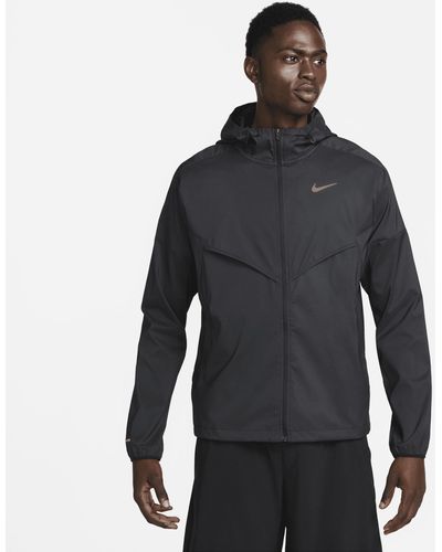 Nike Windrunner Repel Running Jacket 50% Recycled Polyester - Black