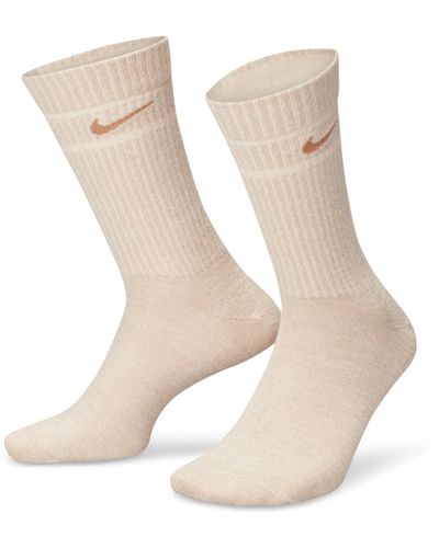 Nike Everyday Essential Metallic Crew Socks (1 Pair) 50% Recycled Polyester - Natural