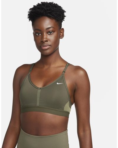 Nike Bra imbottito a sostegno leggero con scollo a v indy - Multicolore