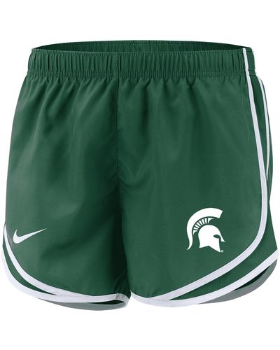 Nike College Dri-fit Tempo (michigan State) Running Shorts - Green