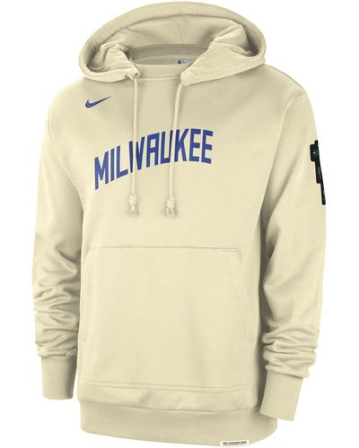 Nike Milwaukee Bucks Standard Issue 2023/24 City Edition Nba Courtside Hoodie - Metallic