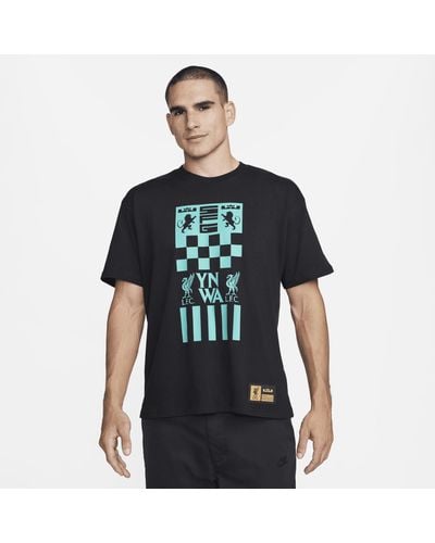 Nike T-shirt da calcio max90 lebron x liverpool fc - Nero