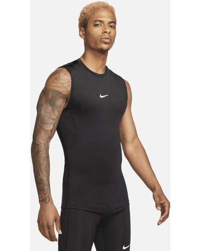 Nike Pro Dri-fit Tight Sleeveless Fitness Top 50% Recycled Polyester - Black