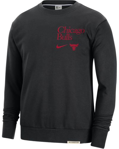 Nike Chicago Bulls Standard Issue Dri-fit Nba-sweatshirt Met Ronde Hals - Zwart