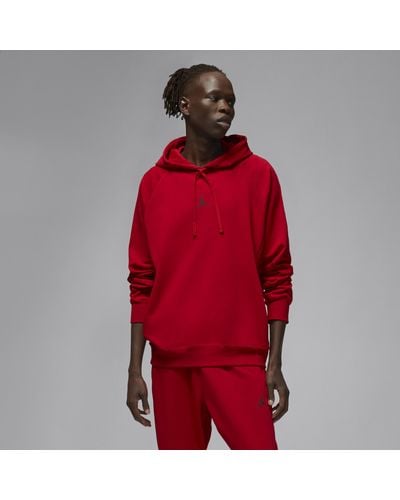 Nike Felpa in fleece con cappuccio jordan dri-fit sport cver - Rosso