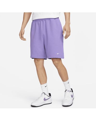 Nike Solo Swoosh French Terry Shorts - Purple