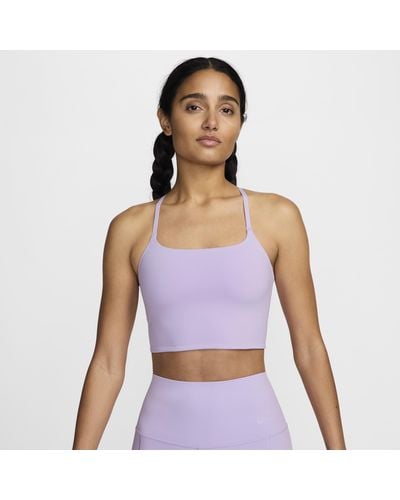 Nike One Convertible Light-support Lightly Lined Longline Sports Bra - Purple