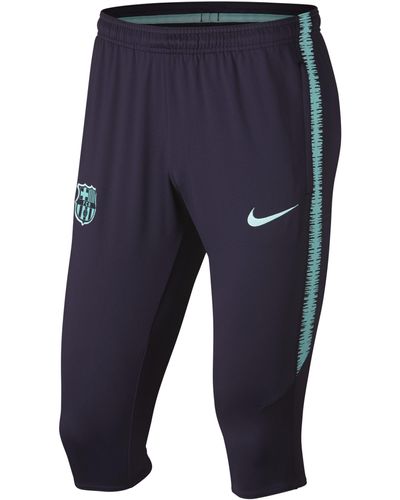 Nike Fc Barcelona Dri-fit Squad 3/4 Football Trousers - Purple