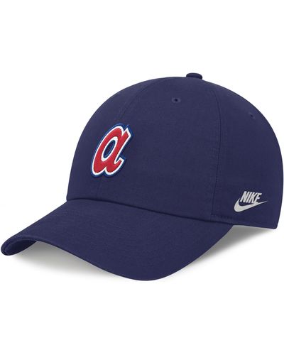 Nike Atlanta Braves Rewind Cooperstown Club Mlb Adjustable Hat - Blue
