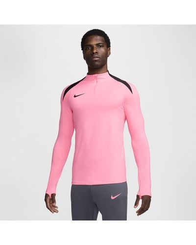 Nike Maglia da calcio per allenamento con zip a metà lunghezza dri-fit strike - Rosa