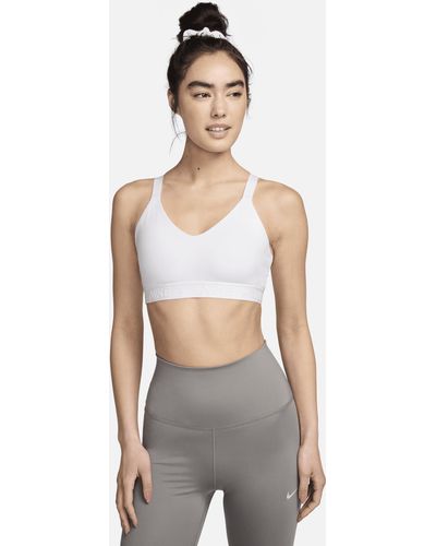 Nike Indy Medium-support Padded Adjustable Sports Bra - Gray