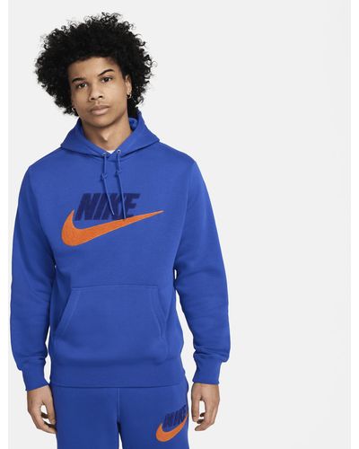 Nike Club Fleece Pullover Hoodie - Blue