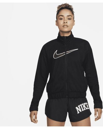 Nike Dri-fit Swoosh Run Running Jacket Polyester - Black