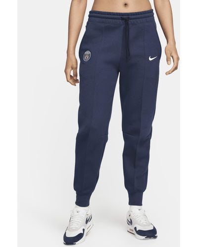 Nike Paris Saint-germain Tech Fleece Football Mid-rise joggers - Blue