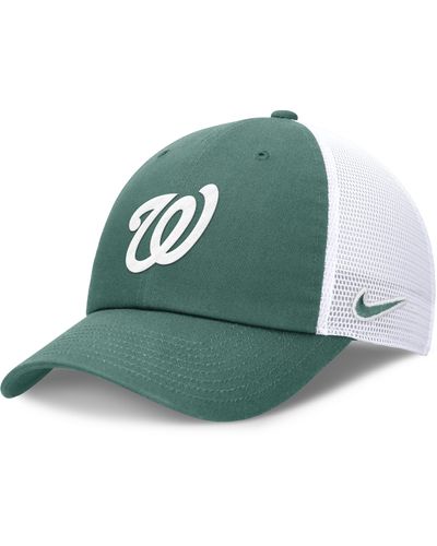 Nike Washington Nationals Bicoastal Club Mlb Trucker Adjustable Hat - Green