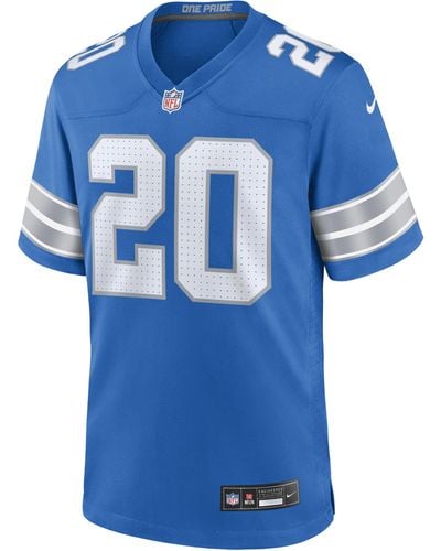 Nike Barry Sanders Detroit Lions Nfl Game Football Jersey - Blue