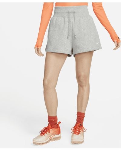 Nike Sportswear Phoenix Fleece High-waisted Shorts - Grey
