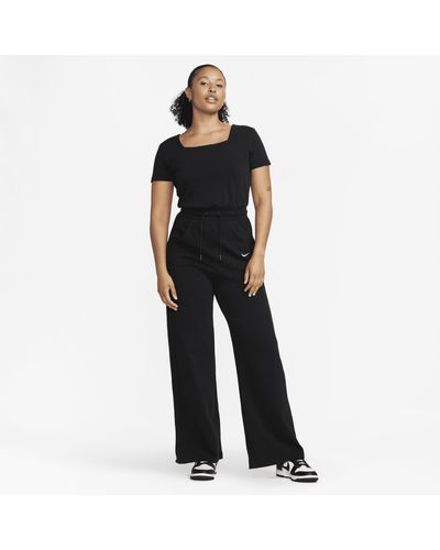 Nike Sportswear Short-sleeve Jersey Jumpsuit - Black