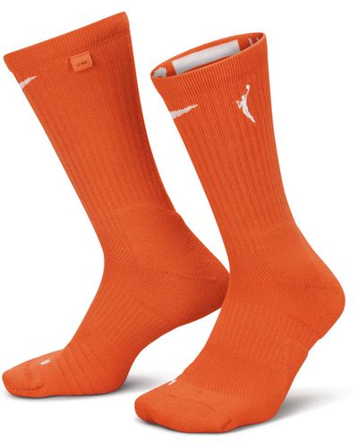 Nike Wnba Elite Basketball Crew Socks - Orange