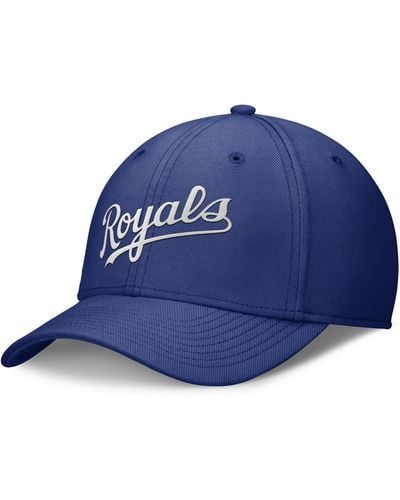 Nike Kansas City Royals Evergreen Swoosh Dri-fit Mlb Hat - Blue